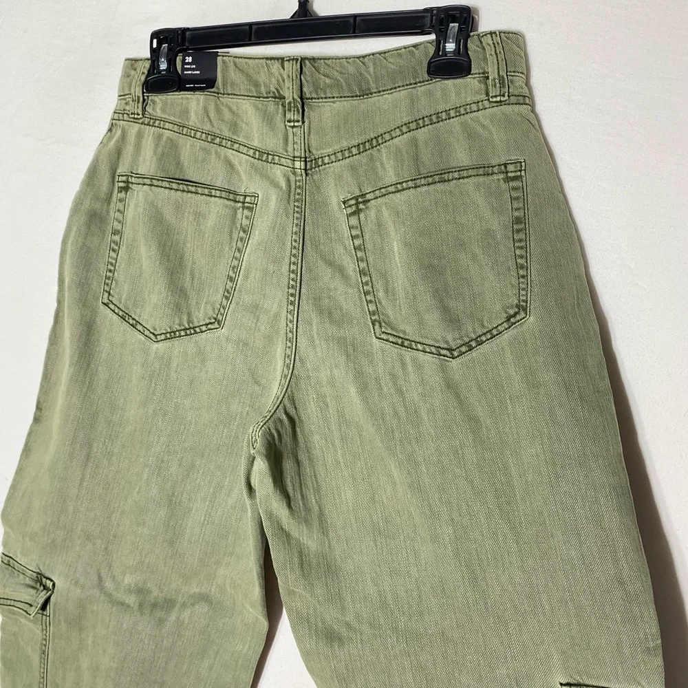 Reitmans Olive Green High Rise Wide Leg Pants Lyocell Linen Cotton Pants 28 NWT - Picture 12 of 15